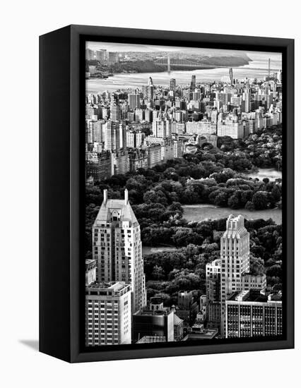 Uptown Manhattan and Central Park from the Viewing Deck of Rockefeller Center, New York-Philippe Hugonnard-Framed Stretched Canvas