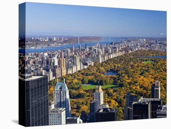 Uptown Manhattan and Central Park from the Viewing Deck of Rockerfeller Centre, New York City-Gavin Hellier-Stretched Canvas