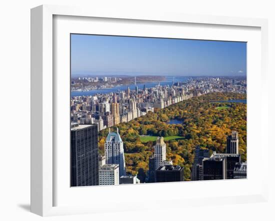 Uptown Manhattan and Central Park from the Viewing Deck of Rockerfeller Centre, New York City-Gavin Hellier-Framed Photographic Print