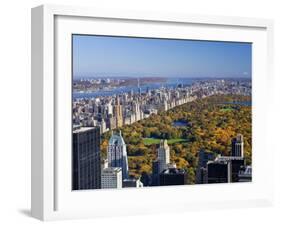 Uptown Manhattan and Central Park from the Viewing Deck of Rockerfeller Centre, New York City-Gavin Hellier-Framed Photographic Print