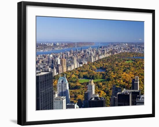 Uptown Manhattan and Central Park from the Viewing Deck of Rockerfeller Centre, New York City-Gavin Hellier-Framed Photographic Print