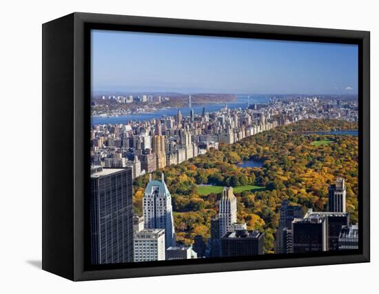 Uptown Manhattan and Central Park from the Viewing Deck of Rockerfeller Centre, New York City-Gavin Hellier-Framed Stretched Canvas