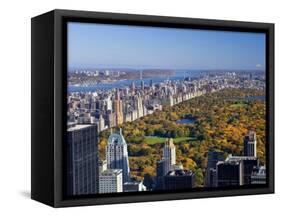 Uptown Manhattan and Central Park from the Viewing Deck of Rockerfeller Centre, New York City-Gavin Hellier-Framed Stretched Canvas