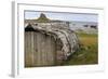 Upturned Weathered Boat Hut with Lindisfarne Castle and Fishing Boats at Low Tide, Holy Island-Eleanor Scriven-Framed Photographic Print