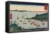 Uraga in Sagami Province, July 1858-Utagawa Hiroshige-Framed Stretched Canvas