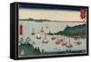 Uraga in Sagami Province, July 1858-Utagawa Hiroshige-Framed Stretched Canvas