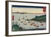 Uraga in Sagami Province, July 1858-Utagawa Hiroshige-Framed Giclee Print