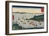 Uraga in Sagami Province, July 1858-Utagawa Hiroshige-Framed Giclee Print