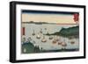 Uraga in Sagami Province, July 1858-Utagawa Hiroshige-Framed Giclee Print