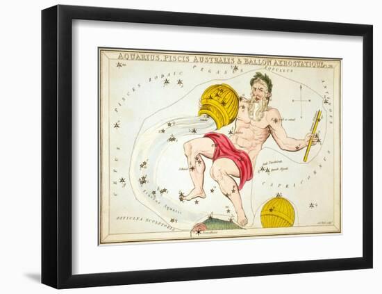 Urania's Mirror, Aquarius, 1825-Sidney Hall-Framed Art Print