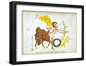 Urania's Mirror, Sagittarius, 1825-Sidney Hall-Framed Art Print