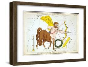 Urania's Mirror, Sagittarius, 1825-Sidney Hall-Framed Art Print