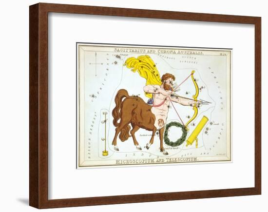 Urania's Mirror, Sagittarius, 1825-Sidney Hall-Framed Art Print