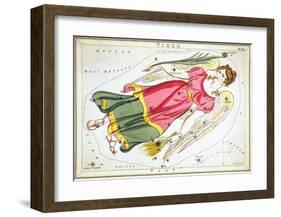 Urania's Mirror, Virgo, 1825-Sidney Hall-Framed Art Print