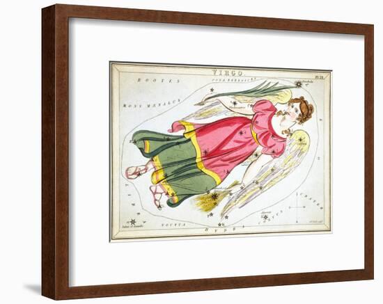 Urania's Mirror, Virgo, 1825-Sidney Hall-Framed Art Print