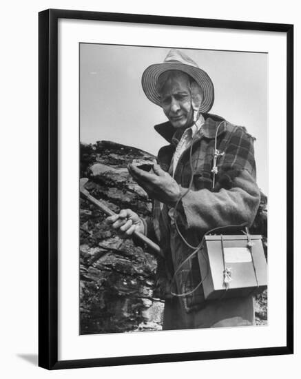 Uranium Prospector Clarence Cody Using Homemade Geiger Counter-Francis Miller-Framed Photographic Print