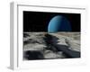Uranus Seen from the Surface of its Moon, Ariel-Stocktrek Images-Framed Premium Photographic Print