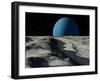 Uranus Seen from the Surface of its Moon, Ariel-Stocktrek Images-Framed Photographic Print