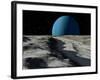 Uranus Seen from the Surface of its Moon, Ariel-Stocktrek Images-Framed Photographic Print