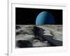 Uranus Seen from the Surface of its Moon, Ariel-Stocktrek Images-Framed Photographic Print