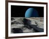 Uranus Seen from the Surface of its Moon, Ariel-Stocktrek Images-Framed Photographic Print