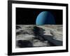 Uranus Seen from the Surface of its Moon, Ariel-Stocktrek Images-Framed Photographic Print