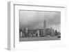 Urban Architecture in Hong Kong Victoria Harbor with City Skyline and Cloud in the Day in Black And-Songquan Deng-Framed Photographic Print