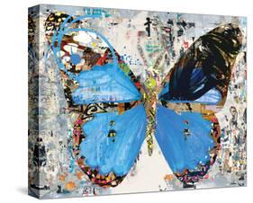 Urban Camo Butterfly-Parker Greenfied-Stretched Canvas