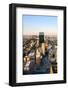 Urban City Aerial View. Boston Aerial View with Skyscrapers at Sunset with City Downtown Skyline.-Songquan Deng-Framed Photographic Print