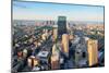 Urban City Aerial View. Boston Aerial View with Skyscrapers at Sunset with City Downtown Skyline.-Songquan Deng-Mounted Photographic Print