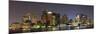Urban City Night Scene Panorama from Boston Massachusetts.-Songquan Deng-Mounted Photographic Print