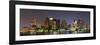 Urban City Night Scene Panorama from Boston Massachusetts.-Songquan Deng-Framed Photographic Print