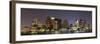 Urban City Night Scene Panorama from Boston Massachusetts.-Songquan Deng-Framed Photographic Print