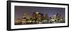 Urban City Night Scene Panorama from Boston Massachusetts.-Songquan Deng-Framed Photographic Print