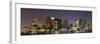 Urban City Night Scene Panorama from Boston Massachusetts.-Songquan Deng-Framed Photographic Print