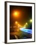 Urban City Road Long Exposure.Night Photo .Bllured Lines of Car-Vania Zhukevych-Framed Photographic Print