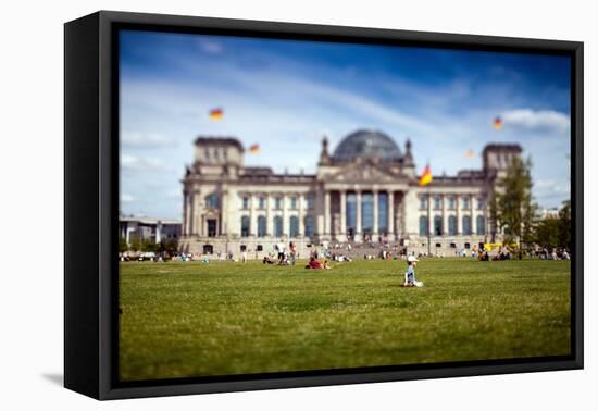 Urban City Scene in Berlin, Germany-Felipe Rodriguez-Framed Stretched Canvas