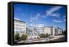 Urban City Scene in Berlin, Germany-Felipe Rodriguez-Framed Stretched Canvas