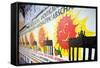 Urban City Scene in Berlin, Germany-Felipe Rodriguez-Framed Stretched Canvas