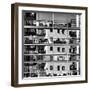 Urban City View, Urban Construction, Architecture Details and Fragment in Black and White, Architec-Renata Apanaviciene-Framed Photographic Print