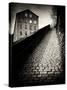 Urban Cobbled Street with Building-Craig Roberts-Stretched Canvas