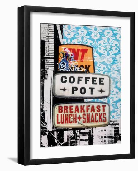 Urban Collage Café-Deanna Fainelli-Framed Premium Giclee Print