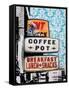 Urban Collage Café-Deanna Fainelli-Framed Stretched Canvas