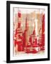 Urban Collage Downtown-Deanna Fainelli-Framed Art Print