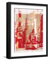 Urban Collage Downtown-Deanna Fainelli-Framed Premium Giclee Print