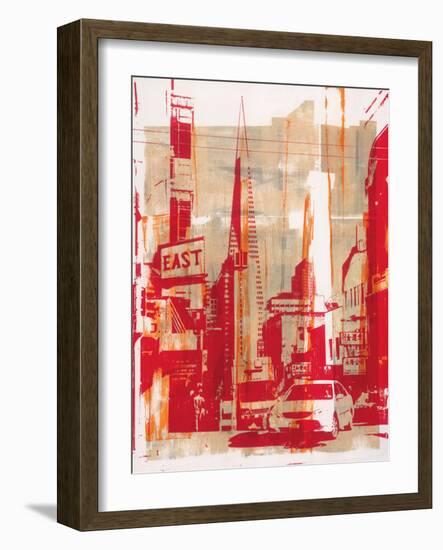 Urban Collage Downtown-Deanna Fainelli-Framed Art Print