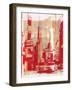 Urban Collage Downtown-Deanna Fainelli-Framed Art Print