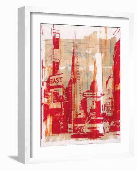 Urban Collage Downtown-Deanna Fainelli-Framed Art Print