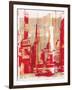 Urban Collage Downtown-Deanna Fainelli-Framed Art Print