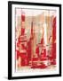 Urban Collage Downtown-Deanna Fainelli-Framed Art Print